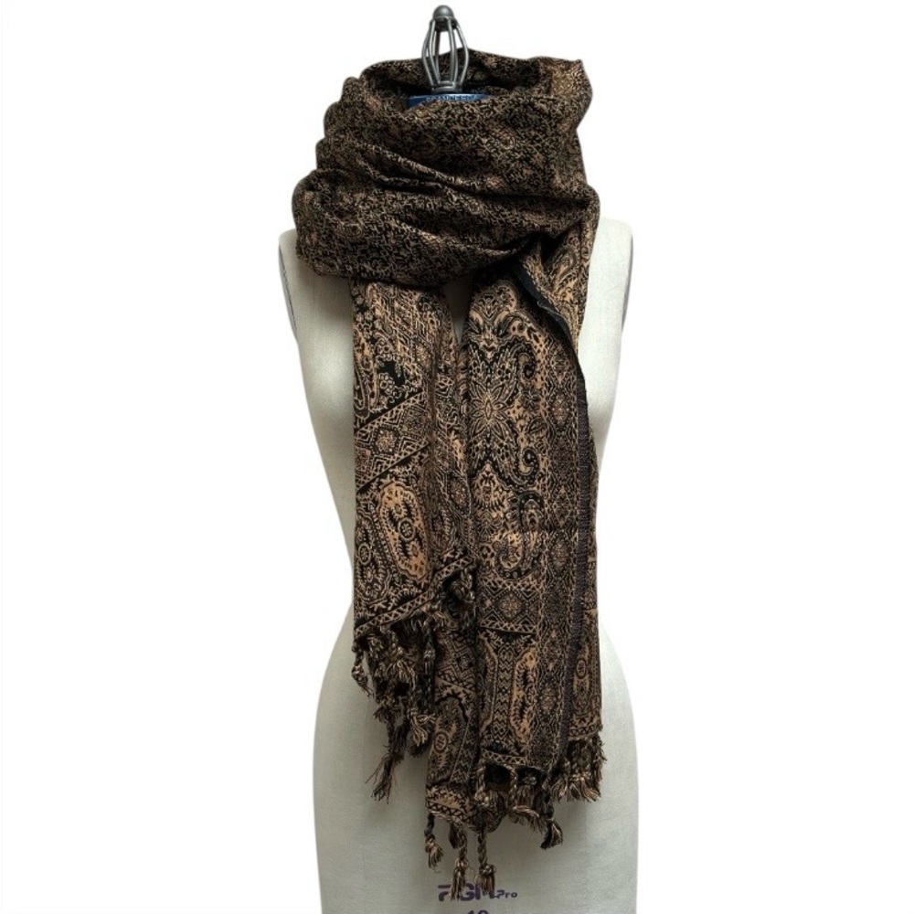 Unbranded Large Paisley Floral Scarf Shoulder Wrap - Picture 3 of 6